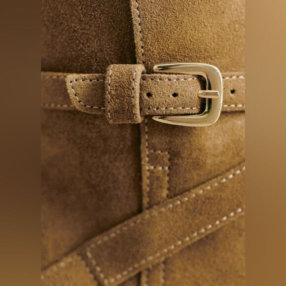 SEZANE ELOANE LOW BOOTS in Taupe - Picture 5 of 13